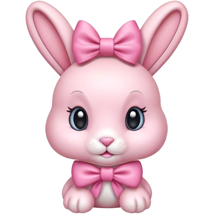pink bunny with a bow emoji