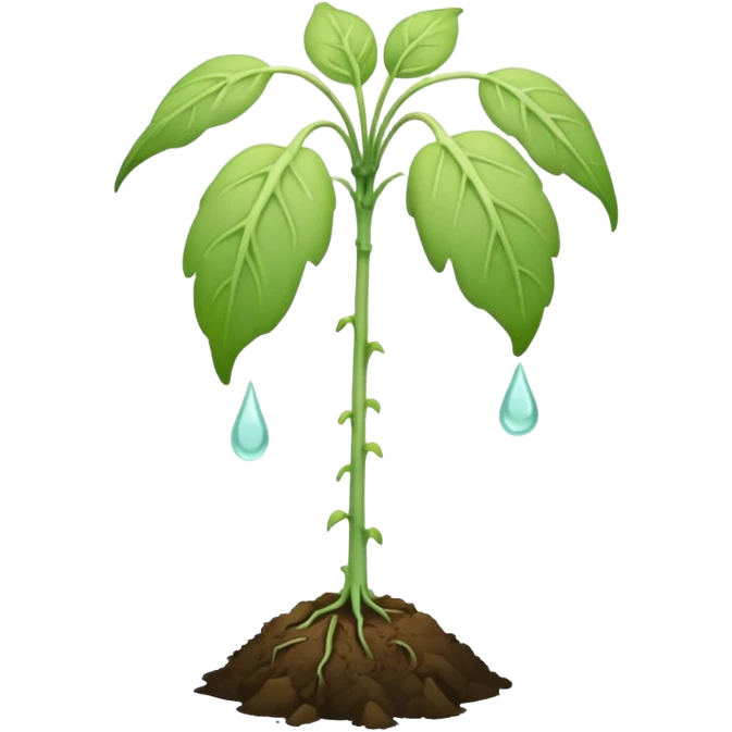 росток завял и согнулся
 emoji