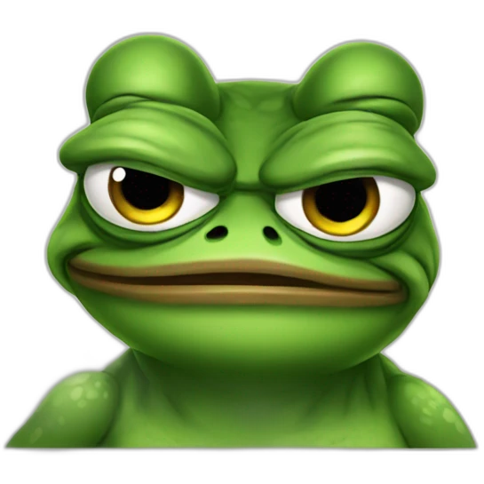 pepe frog with glass angry emoji