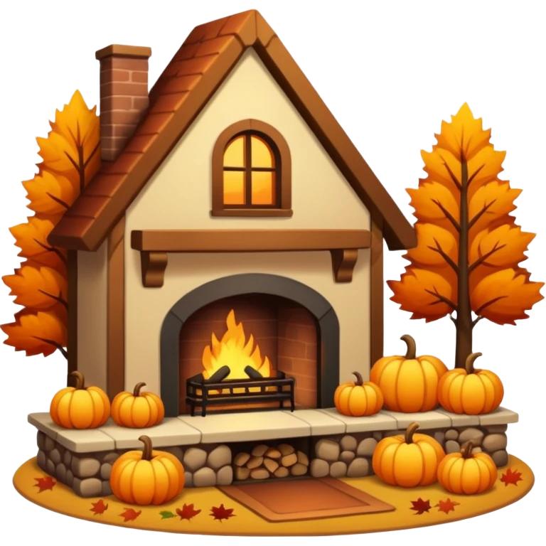 Cozy autumn home emoji