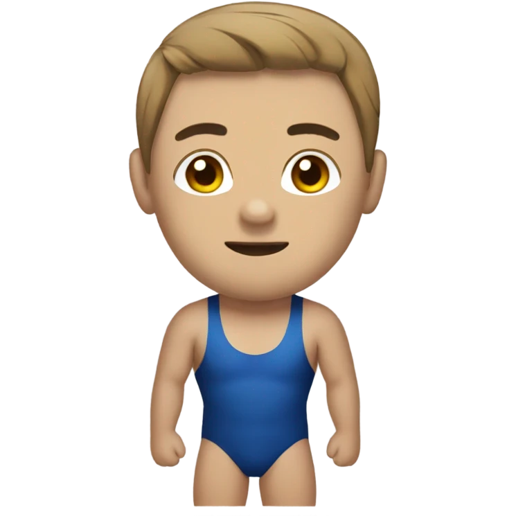 Me with a wrestling singlet emoji