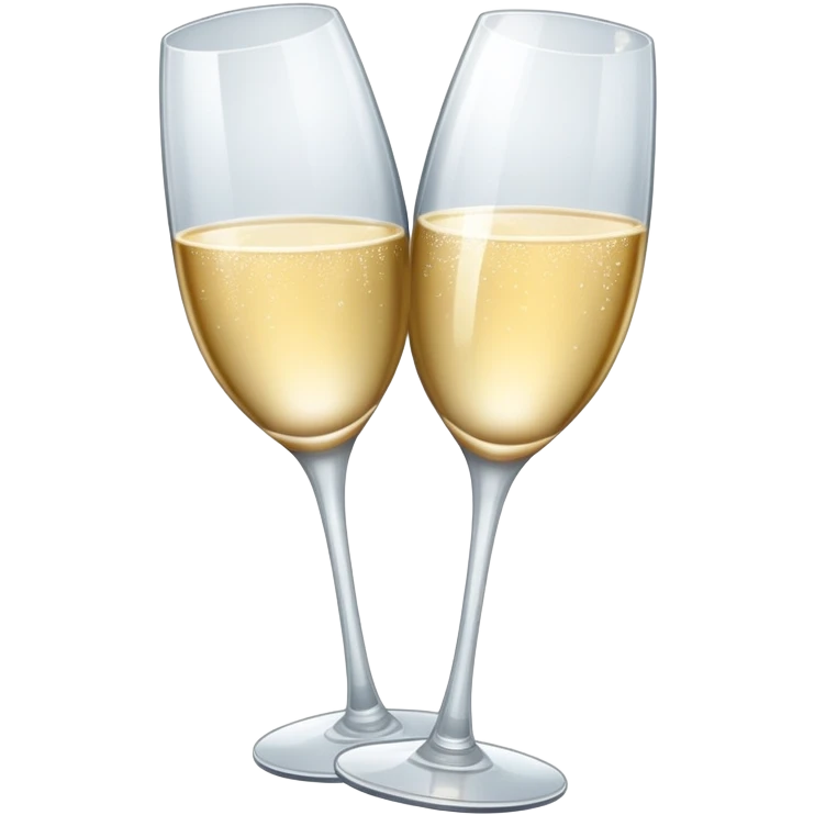Champagne glass clink with sparkle emoji