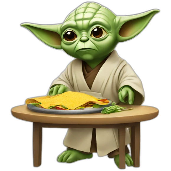 Yoda cooking tacos emoji