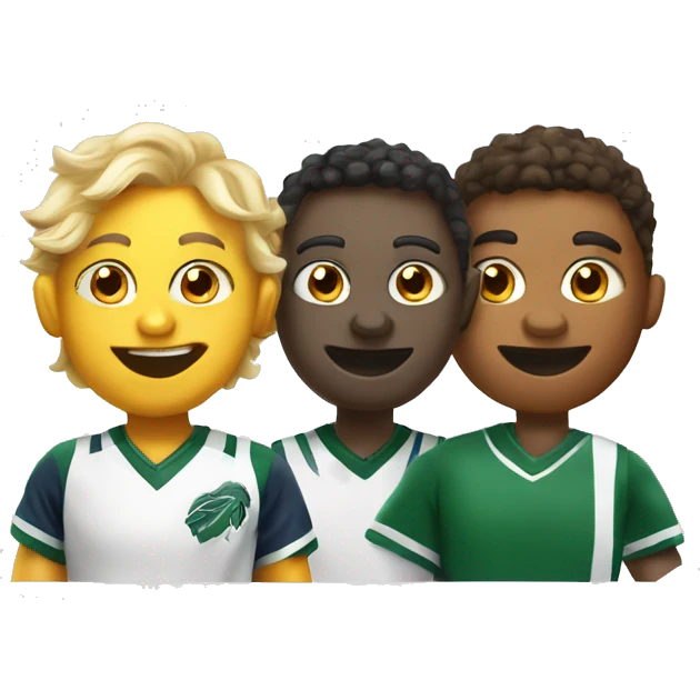 three differen mascots for school sports teams emoji