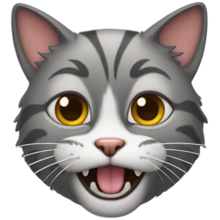 Crazy cat emoji