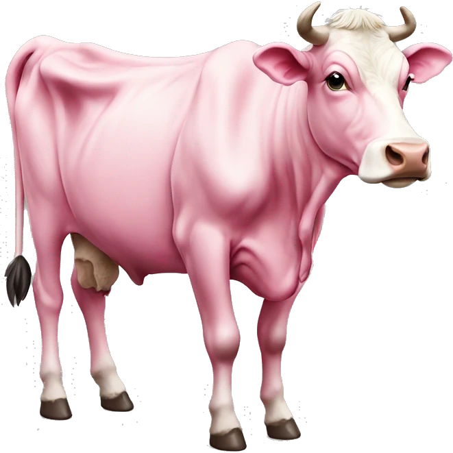 Pink full body cow  emoji