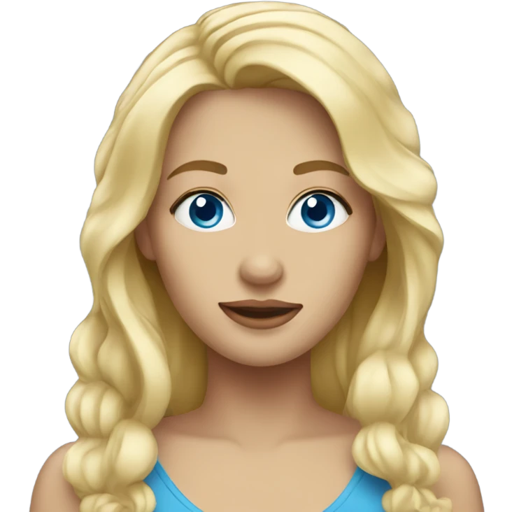Blonde women with blue eyes emoji