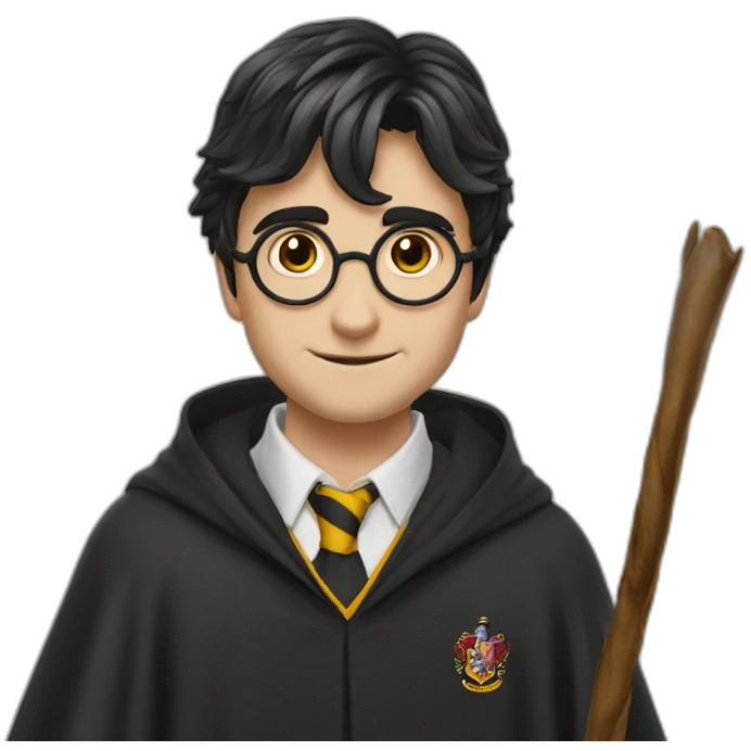 Harry potter qui tiens  sa baguet emoji