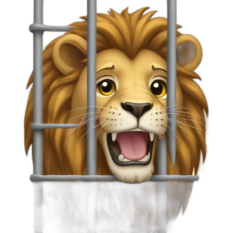 Lion-in-cage emoji