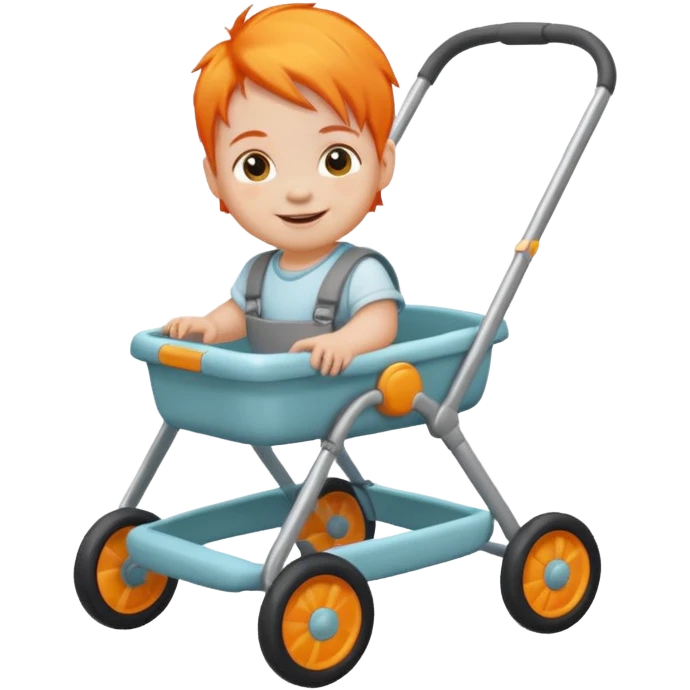 orange hair baby on babywalker emoji