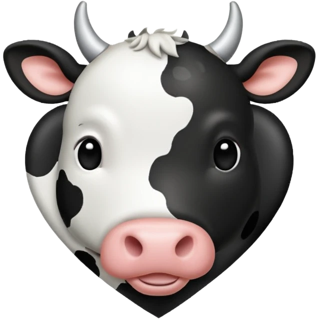 Cow print heart emoji