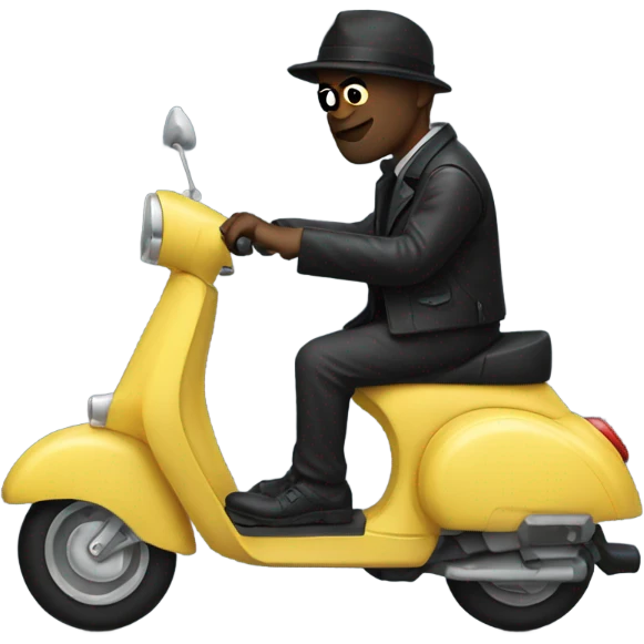 Welsh gangster on a scooter emoji