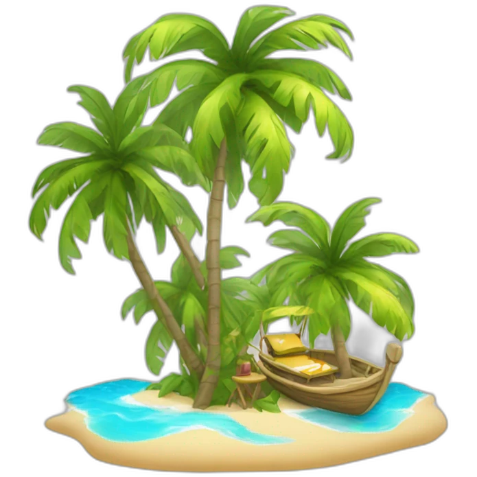 Ile paradisiaque luxe  emoji