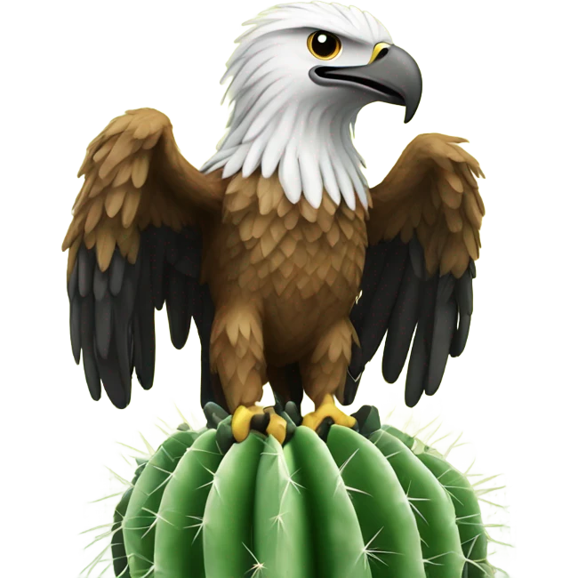 Mexico eagle on cactus emoji