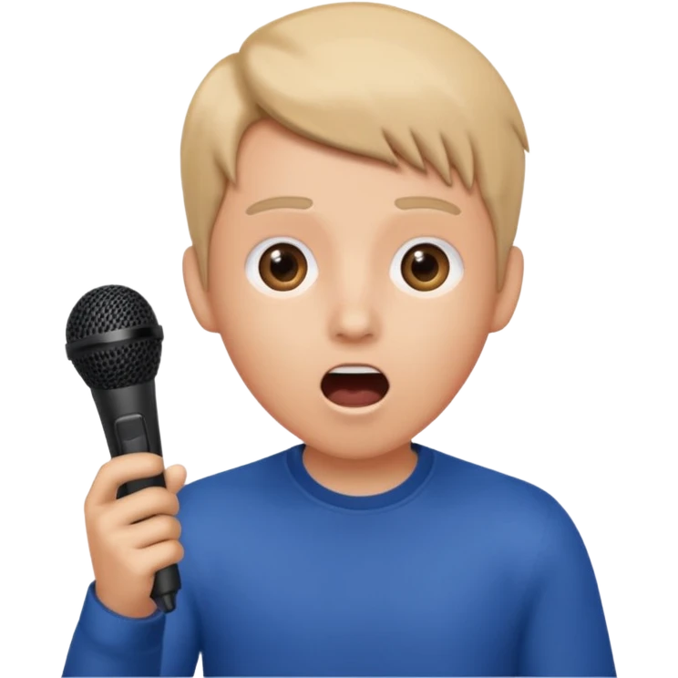 character dropping a microphone emoji