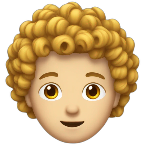 homme cheveux roue avec bouclette emoji
