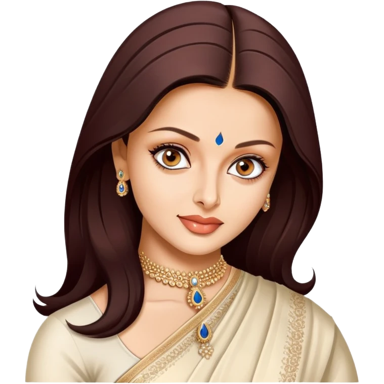 Aishwarya Rai portrait, beautiful face, famous Indian actress emoji