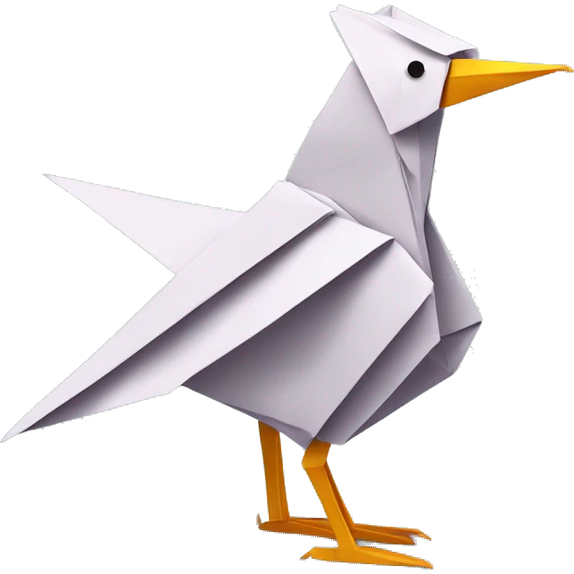 origami bird emoji