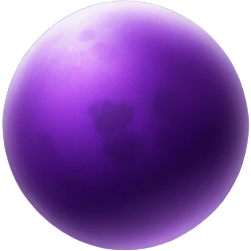 metaliczny księżyc w kolorze fiołkowym emoji