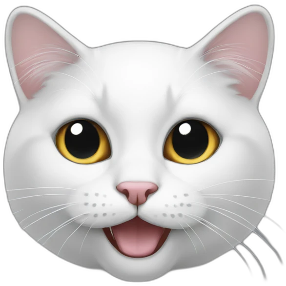cat white and black emoji