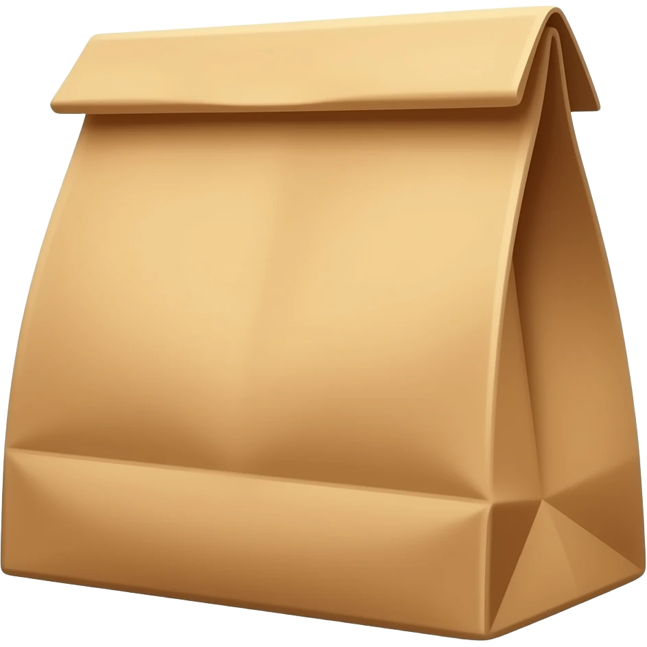 Brown paper bag emoji