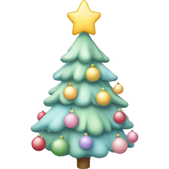 Pastel Christmas tree emoji
