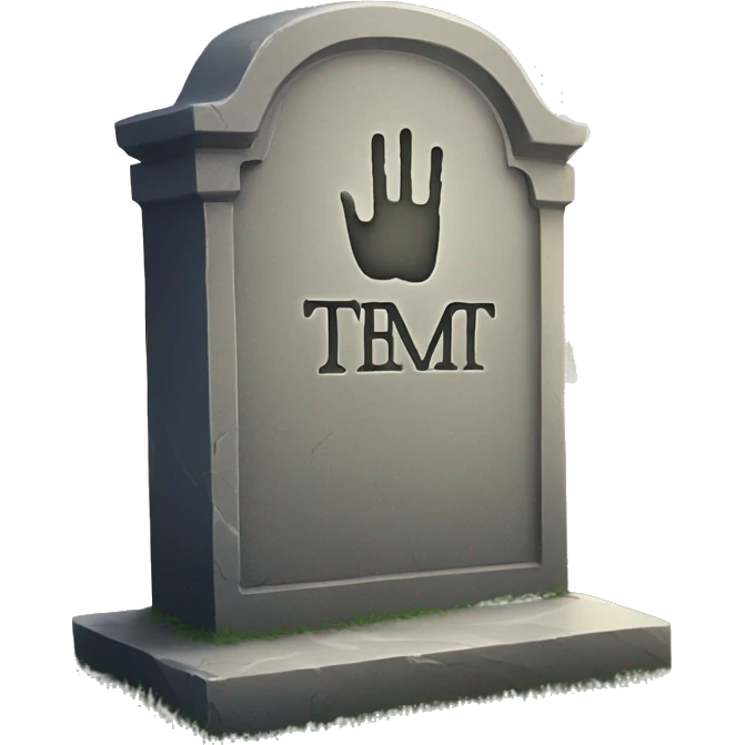 tombstone, hand sticking out of grave emoji