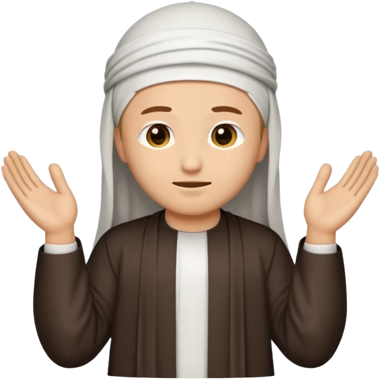 Make a person praying in Islam religion make it a sideways facing 2d emoji emoji