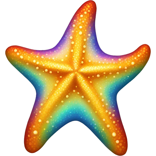 Brassy rainbow starfish   emoji