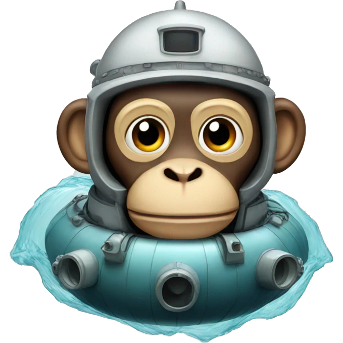 Monkey on a submarine emoji