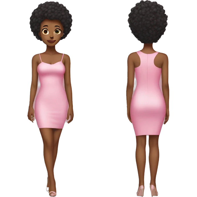 Skin tight pink dress emoji