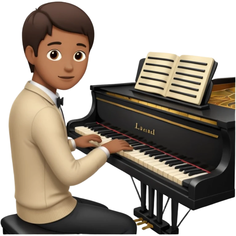 Practicing piano emoji