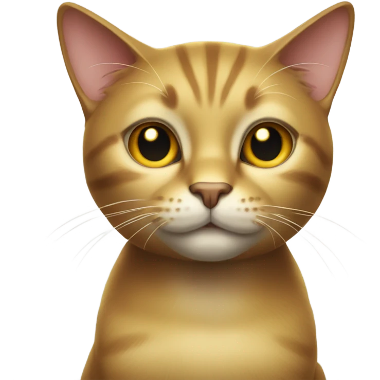 Gold colored cat emoji
