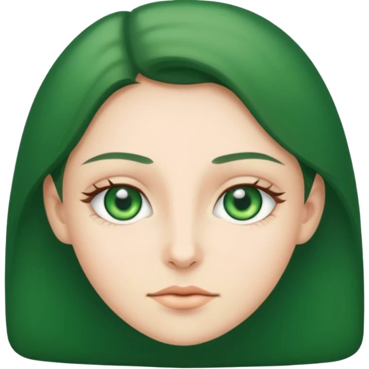 With green eyes emoji