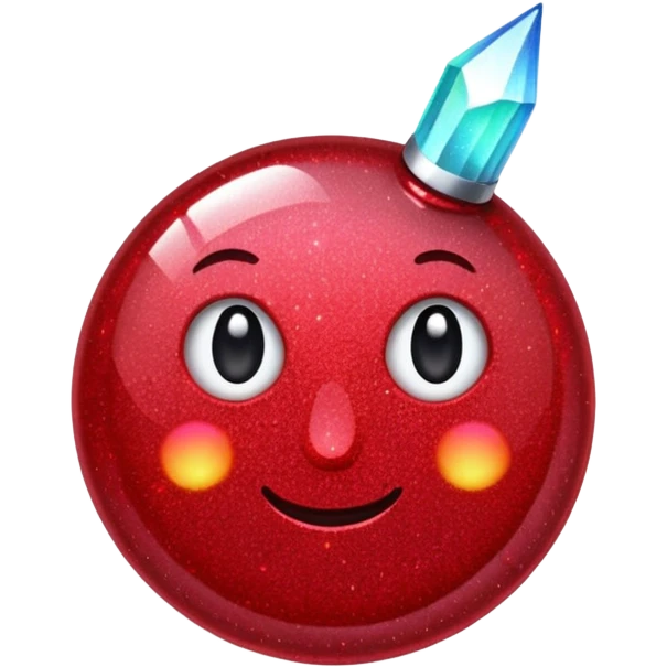 red glitter tick emoji