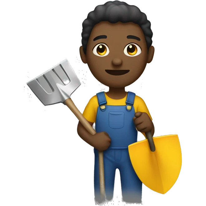black person with shovel emoji
