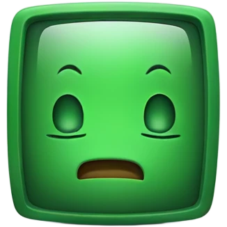 Green square-drop tv emoji