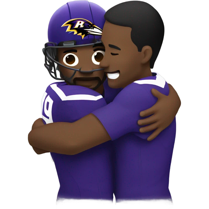 4 ravens fans hugging emoji
