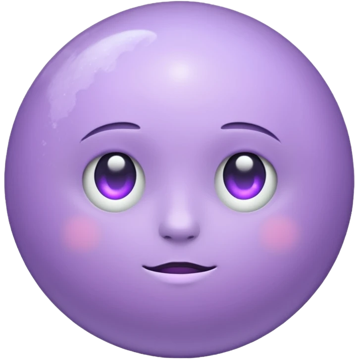realistic looking lilac moon emoji