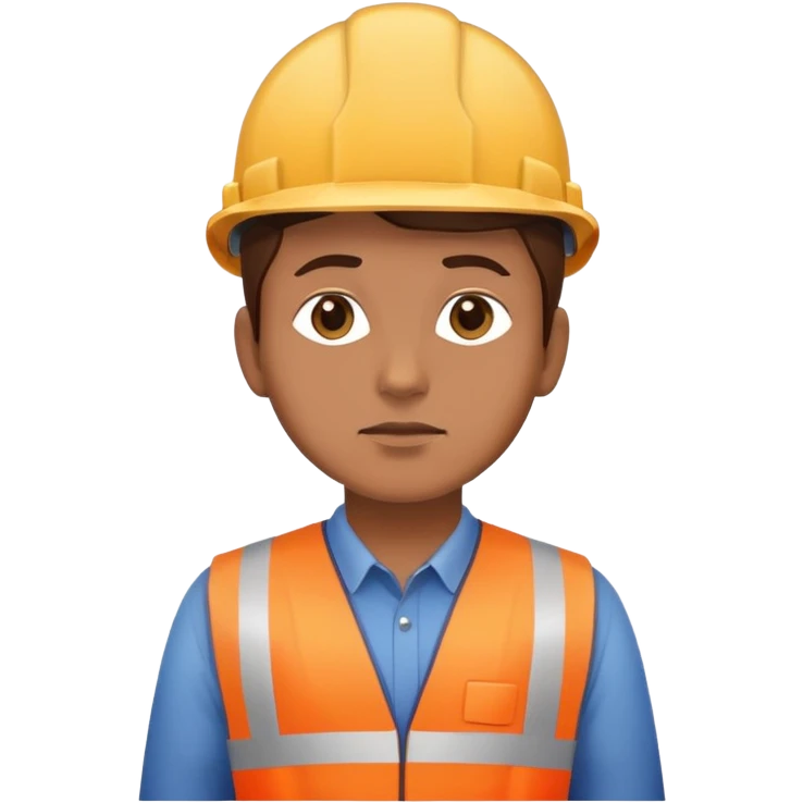 railway engineer standing and thinking emoji