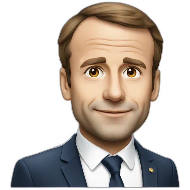Macron avec un verre d'eau emoji