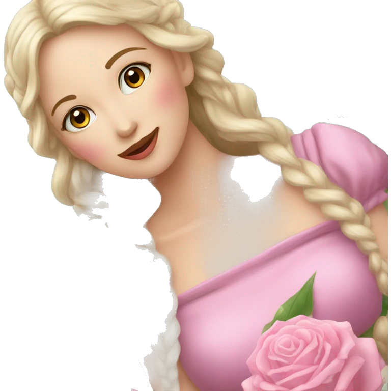 Девушка с розовыми волосами emoji