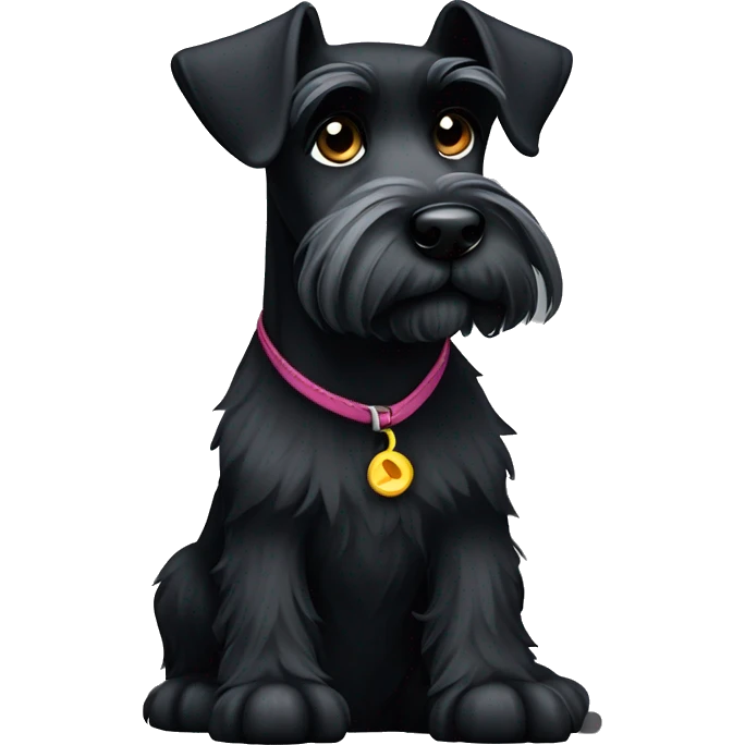 young black  Schnauzer emoji