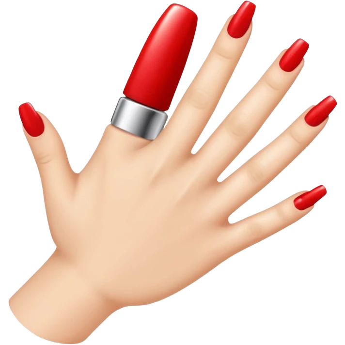 Create an emoji of a hand applying nail polish emoji