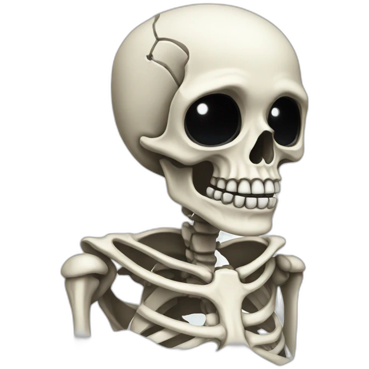 skeleton crying emoji