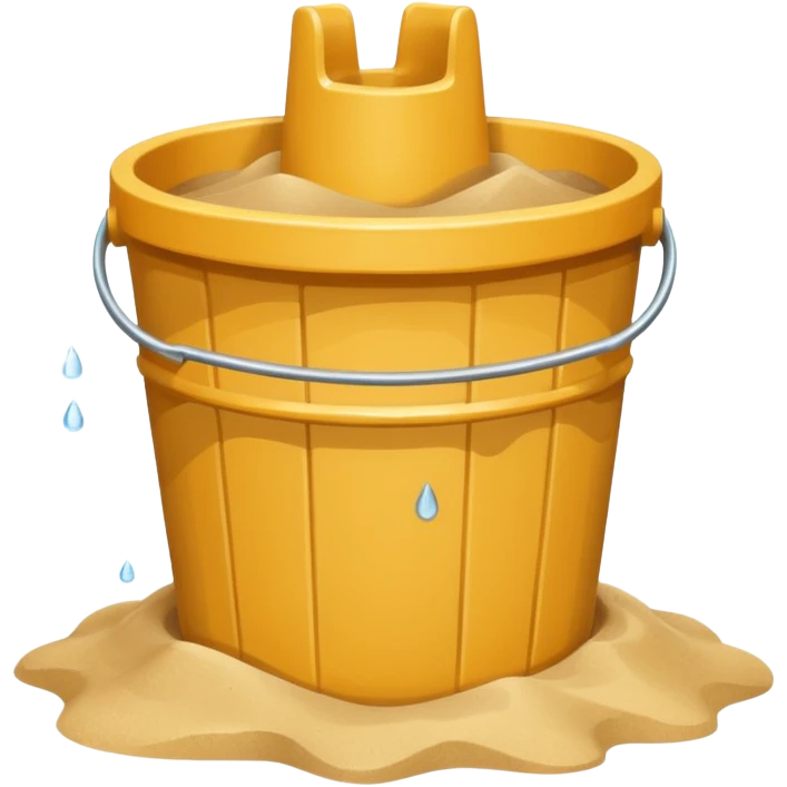 Bucket-shaped sand castle emoji