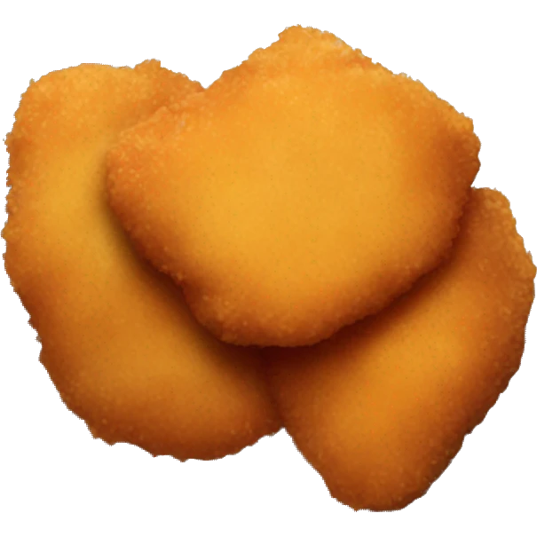 chicken nugget dipped in sweet and sour sauce emoji