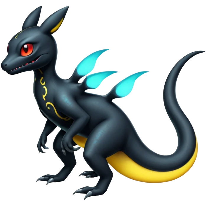 Salandit-Umbreon-Fakémon-hybrid-creature (full body)  emoji
