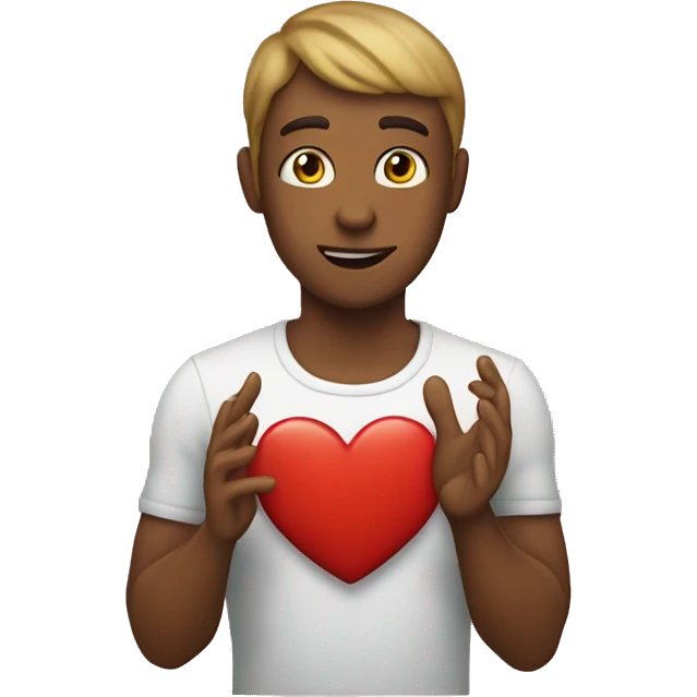 Heart whith and 🎅🏼 emoji