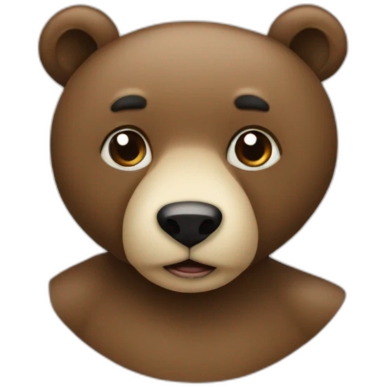 Bär-zugedeckt emoji